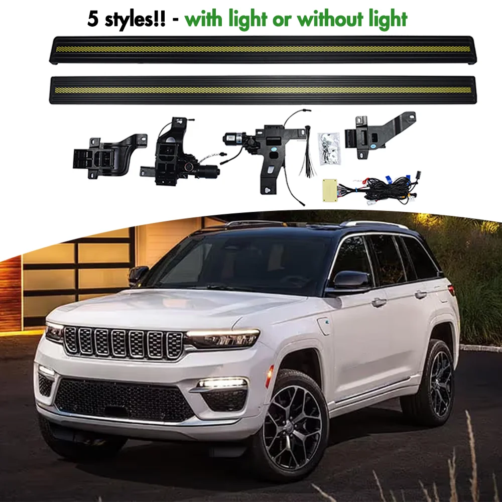 

Fit for Jeep Grand Cherokee 2022-2025 WL74 Deployable Electric Side Steps Retractable Power Running Boards Nerf Rails Bars