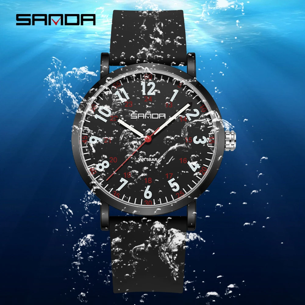 SANDA Новинка 3267, легкие роскошные модные студенческие кварцевые часы, водонепроницаемые, простые, темпераментные, повседневные женские часы 2026