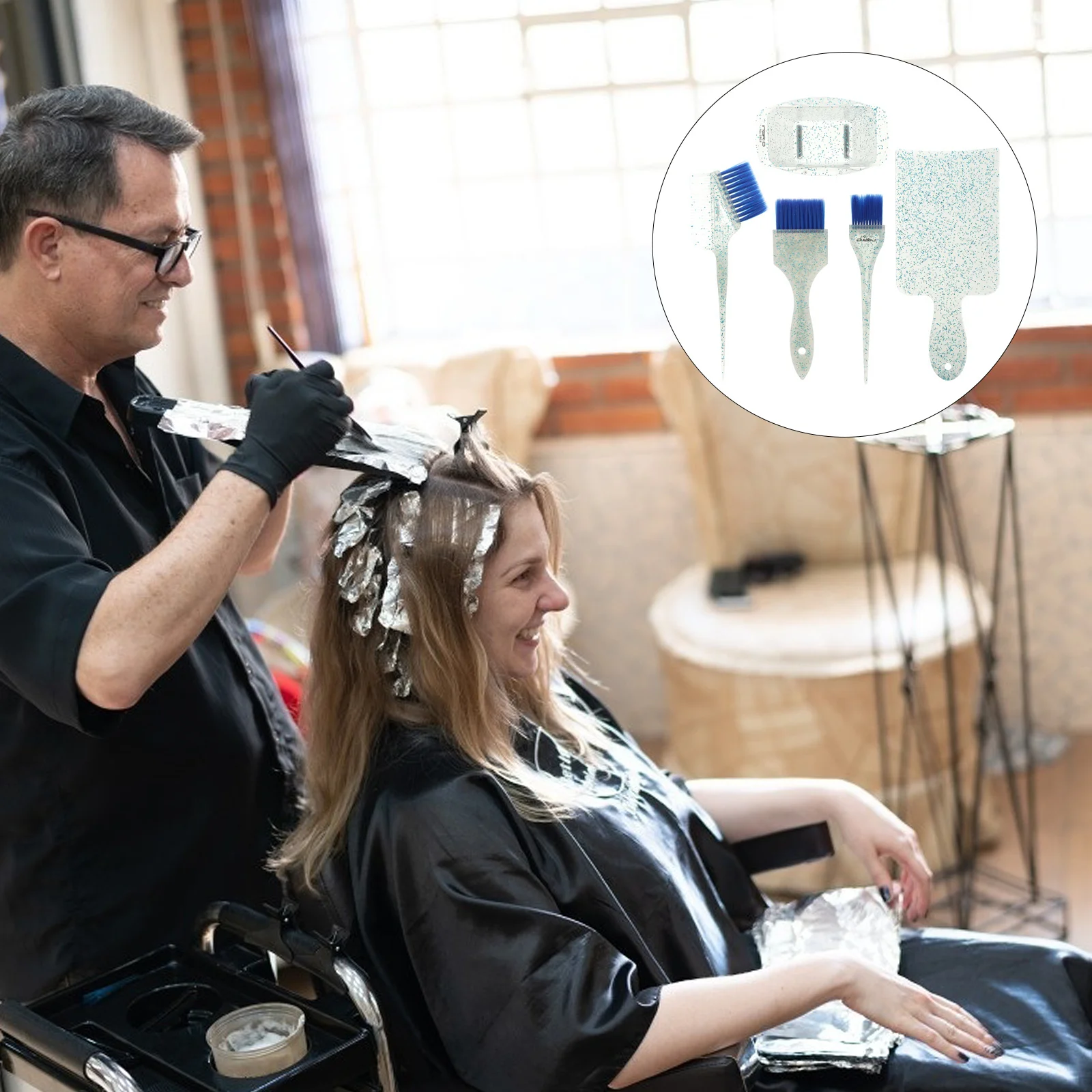 5 قطعة مجموعة تلوين الشعر المهنية صبغ السلطانية المجلس لصالون الحلاق استخدام تصفيف الشعر ملحق فرشاة تينت مجموعة أدوات