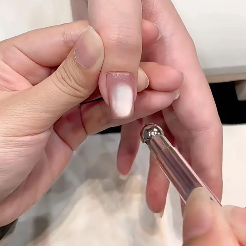 1Pc Double-Head Nail Magnetic Stick Super-Strong Cat Eye's Magnetic Nail Pen With Detachable Round Ball Nail Cat Eye Effect Tool