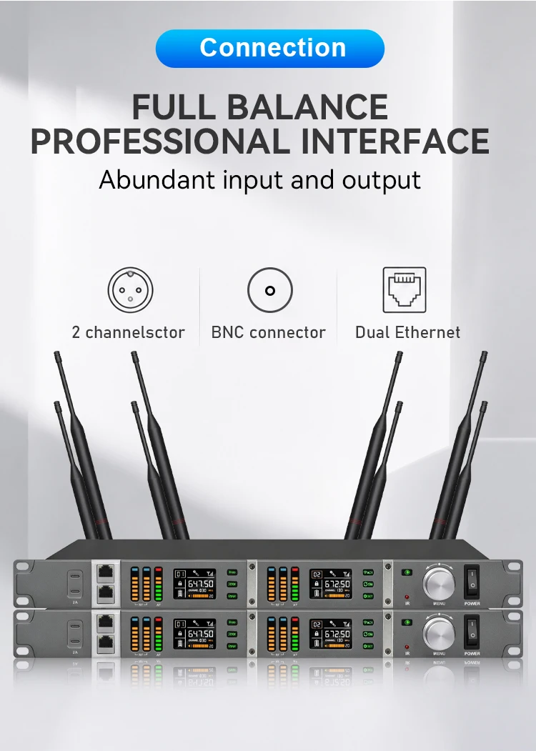 Paulkitson PX2 Drahtloses Mikrofonsystem UHF 2-Kanal True-Diversity 640-690MHz Handmikrofon-Empfänger-Set für professionelle Bühnenauftritte und Live-Karaoke – Detail 3