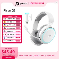Picun G2 2,4 GHz Bluetooth auriculares inalámbricos para juegos para PC PS4 PS5 interruptor de teléfono 5ms baja latencia 7,1 auriculares con cable envolvente micrófono ENC
