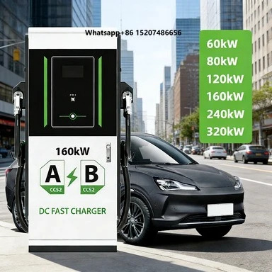 High Quality 60KW to 240KW EV DC Fast Charging Station Floor Mounted 7 Inch Screen DC Electric Car Charger Charging Pile