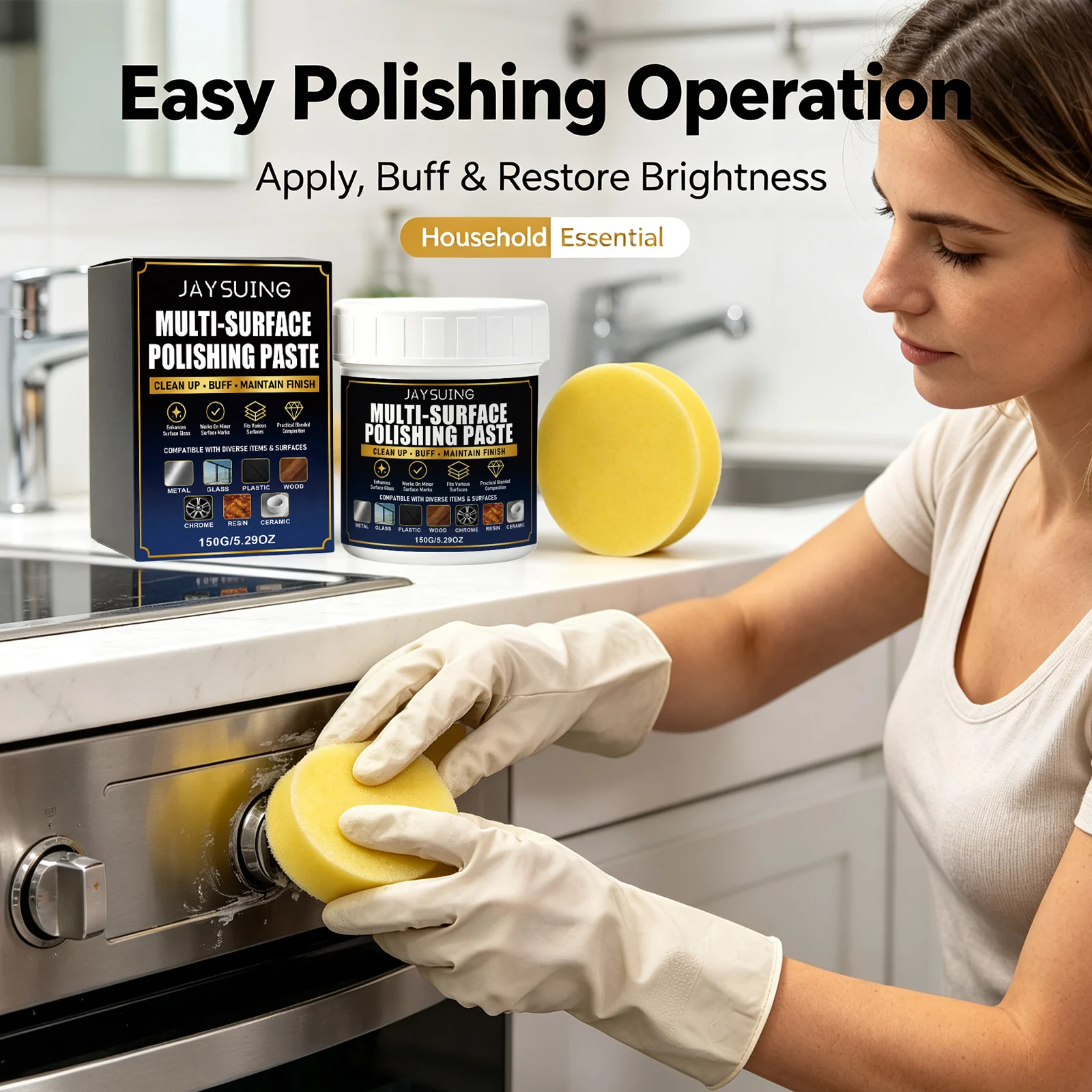 Metal Polish Care Paste Removing Scratches Swirl Marks & Oxidation Fast Polishing Scratch Removal Paste Home Scratch Repair Wax