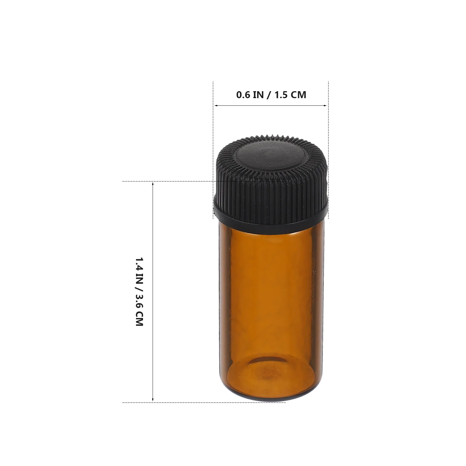 100 قطعة زجاجات الزيوت العطرية الصغيرة 3 مللي قوارير قطارة زجاجية كهرمانية لعينات العطور العلاجية تصميم مانع للتسرب #3