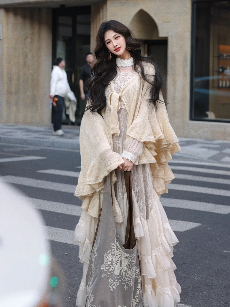 azure-–-poincon-tricote-pour-femmes-avec-corde-vetements-multi-voies-conception-a-ourlet-en-faux-vison-fiber-de-polyester-enveloppe-toutes-saisons