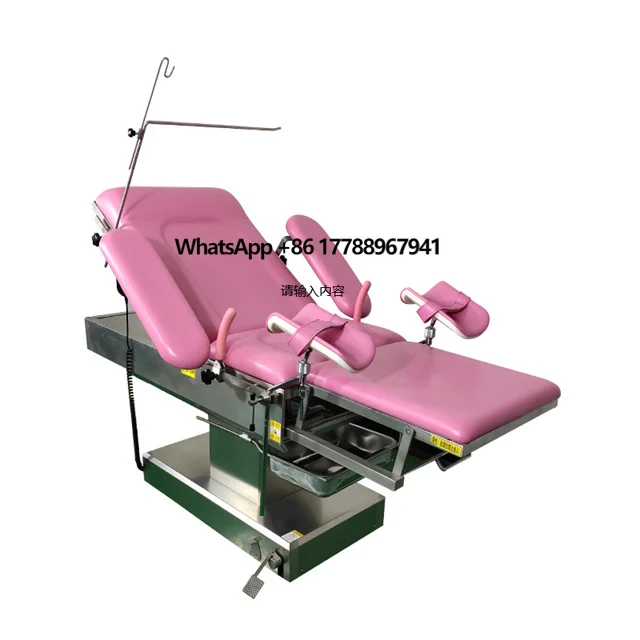 Gynaecological Examination Bed With Stirrups Manual Gynecological Chair Medical Gynecological Operating Table