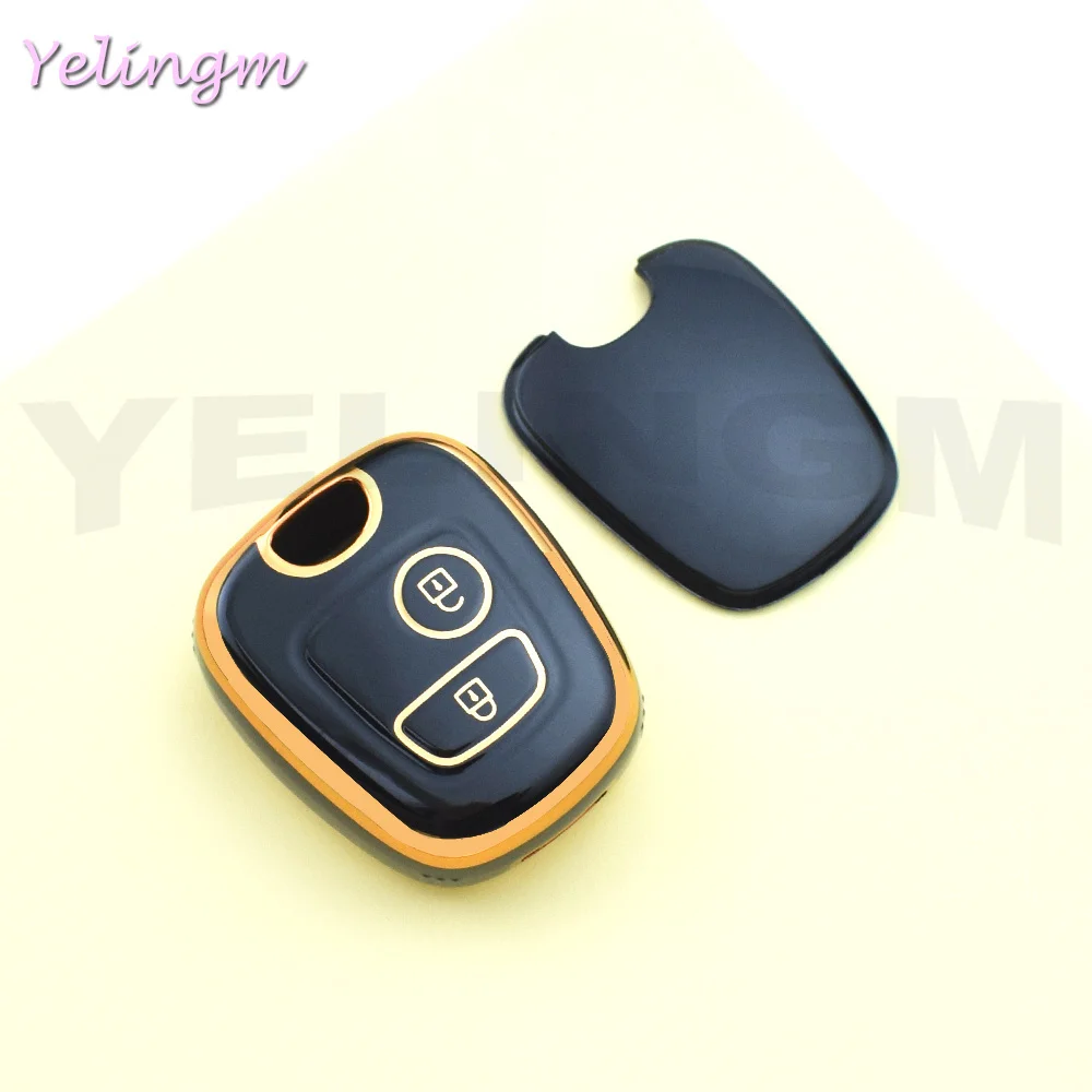 2-Tasten TPU Autoschlüssel-Hülle Schlüsselanhänger für Peugeot 107 206 207 307 für Citroen C1 C2 C3 C4 für Toyota Aygo