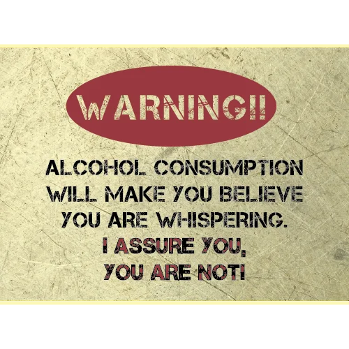 Warning Alcohol Beer Retro Metal Sign Man Cave Bar Pub Plaque Party Vintage Gift