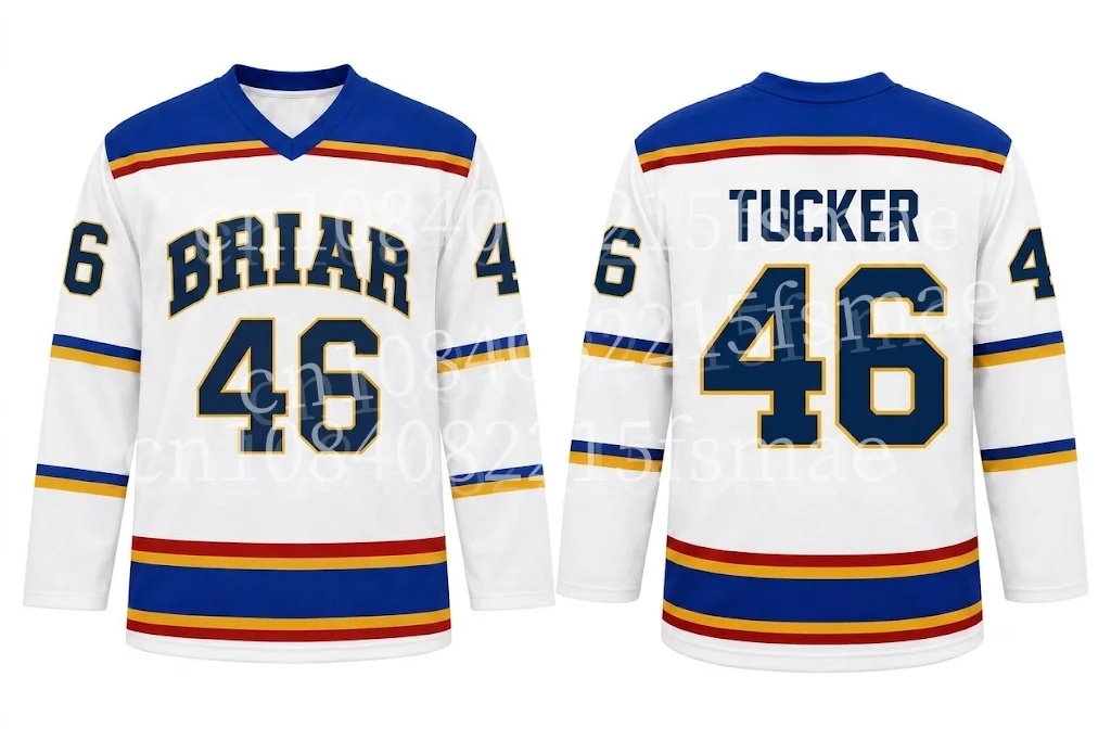 Briar University Hockey-Trikot Garrett Graham 44 Tucker 46 Eishockey-Trikots Buch Cosplay Herren Sportshirt Sweatshirts Uniform – Detail 5