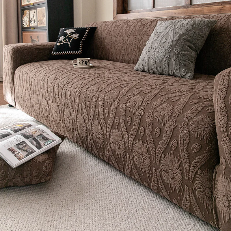 Adjustable Elastic Sofas Covers, Non-slip Stretch Extensible Adaptable Velvet Couch Corner Sofa Cover, for 1/2/3/4/5 Seater