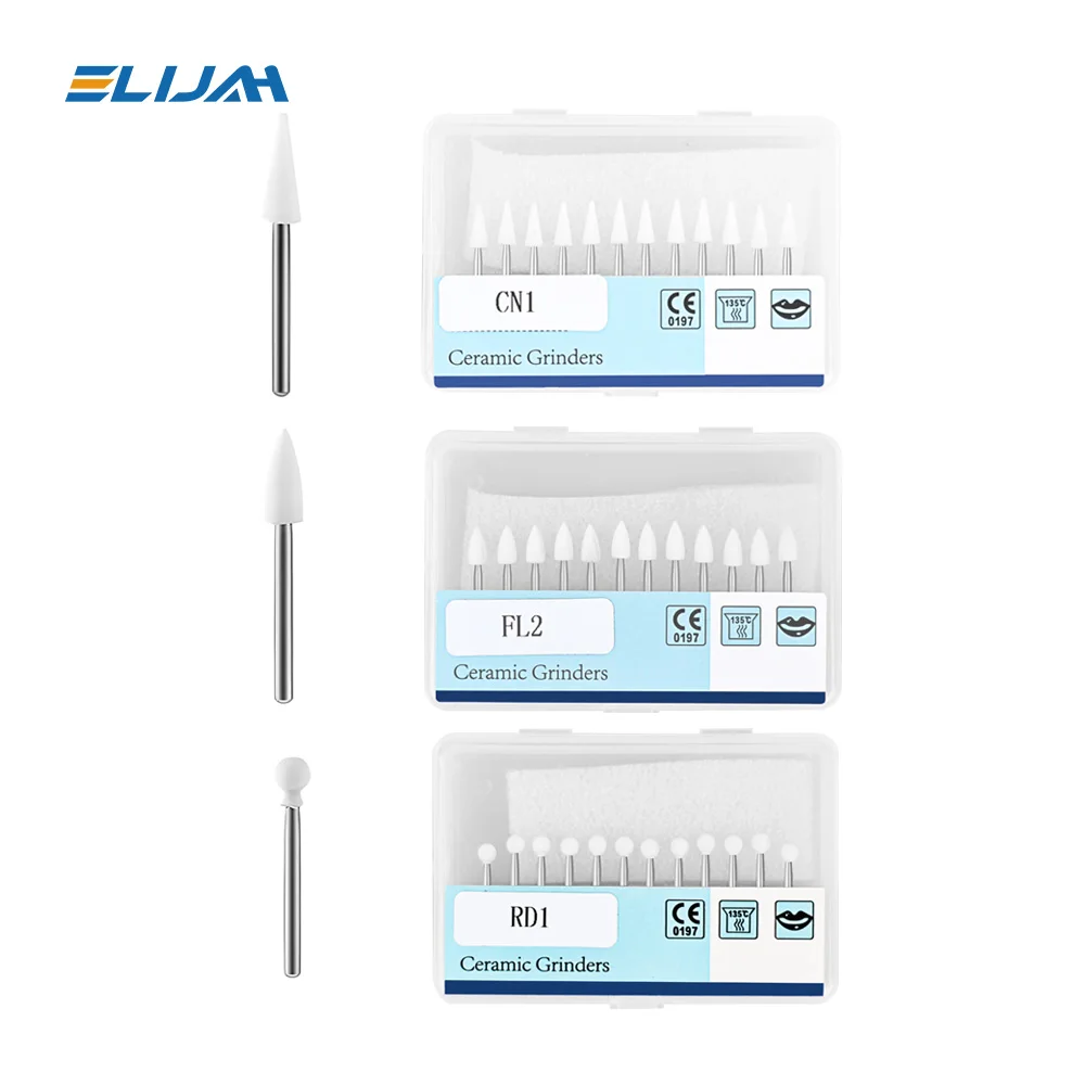 12 unidades/pacote pedra de polimento dental handpiece burs fg cone chama dentista dentes badejo ferramentas dentista