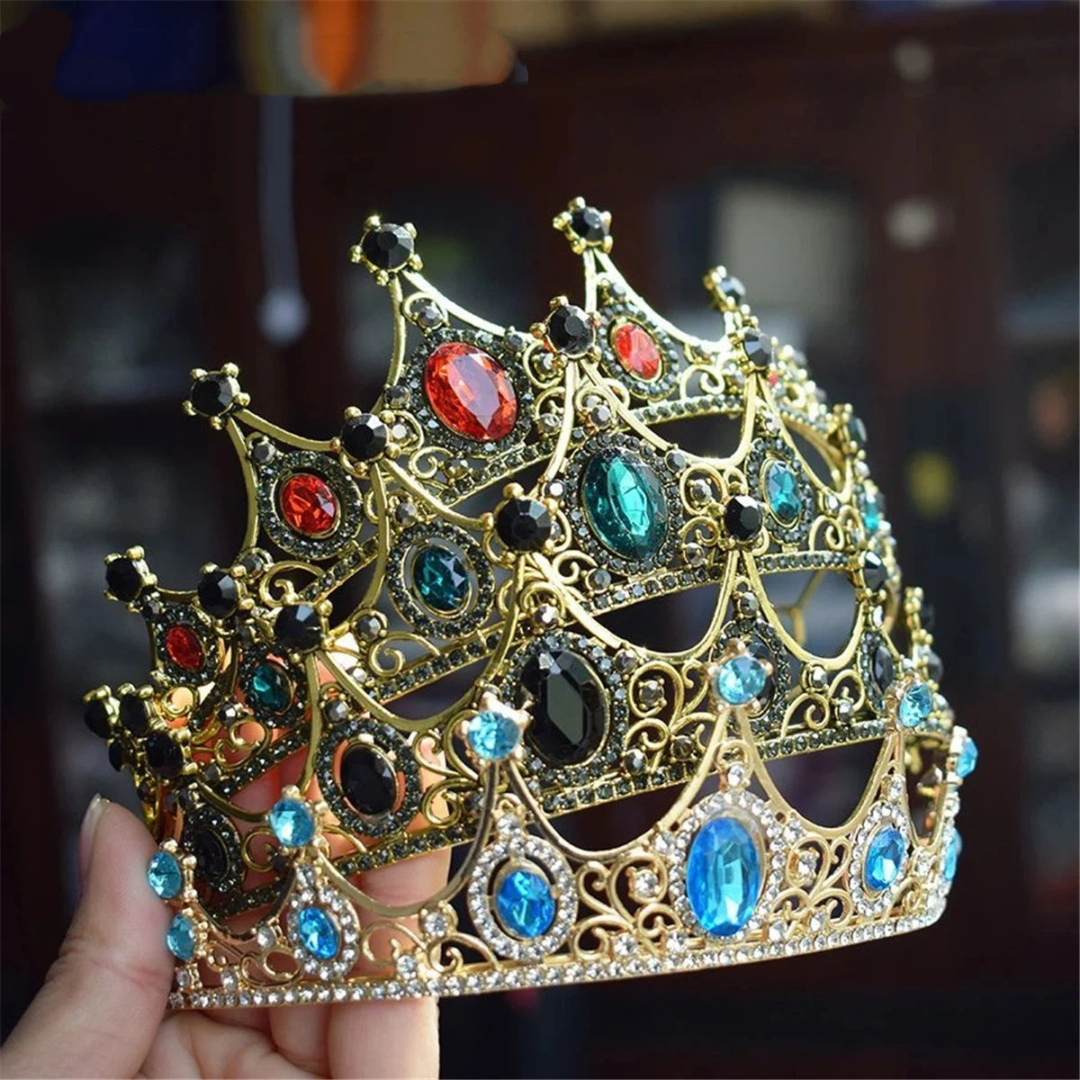 

Collection of new inlaid ornaments Baroque retro crown