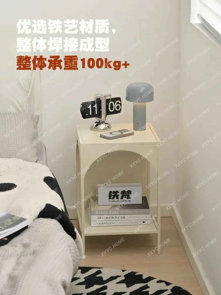 L*Cream wind wrought iron bedside table creative bedside rack