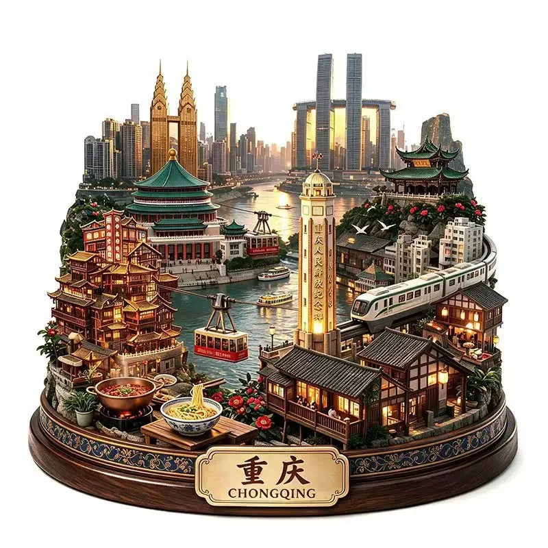 China Beijing Metal Fridge Magnets Chongqing Xinjiang Wuyishan Jilin Hong Kong Luoyang Hangzhou Fridge Stickers Birthday Gifts