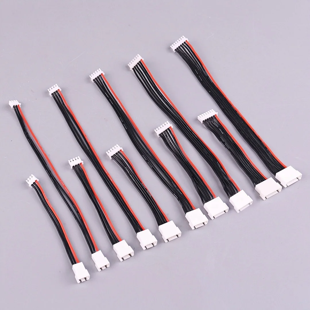 5PCS 20cm 1S/2S/3S/4S/5S/6S/7S/8SBattery Balance Charger Silicone Wire Extension Lead JST-XH Connector Adapter Plug for RC Drone