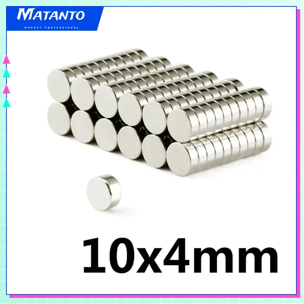 

10/20/50/100PCS 10x4 mm Neodymium Magnet Super Strong 10mmx4mm Powerful Magnets 10x4mm Permanent Small Round Magnet 10*4 mm