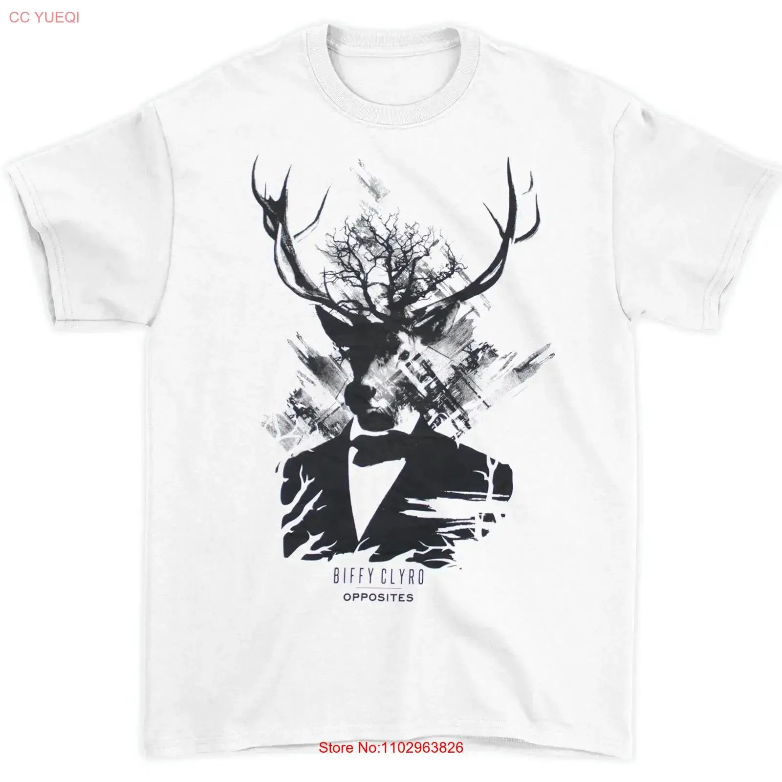 Мужская футболка Biffy Clyro Opposites, размер L, белая, винтажная, с эффектом потертости, для повседневной носки, универсальная, мягкая, повседневная, для мужчин