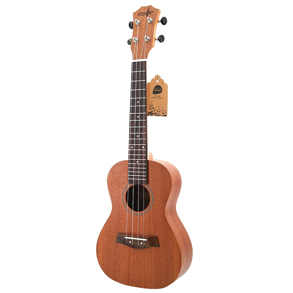 Sapele Concert Ukulele Kits 23 Inch 4 Strings Hawaiian Mini Guitar with Bag Tuner Capo Strap Stings Picks Musical Instrument