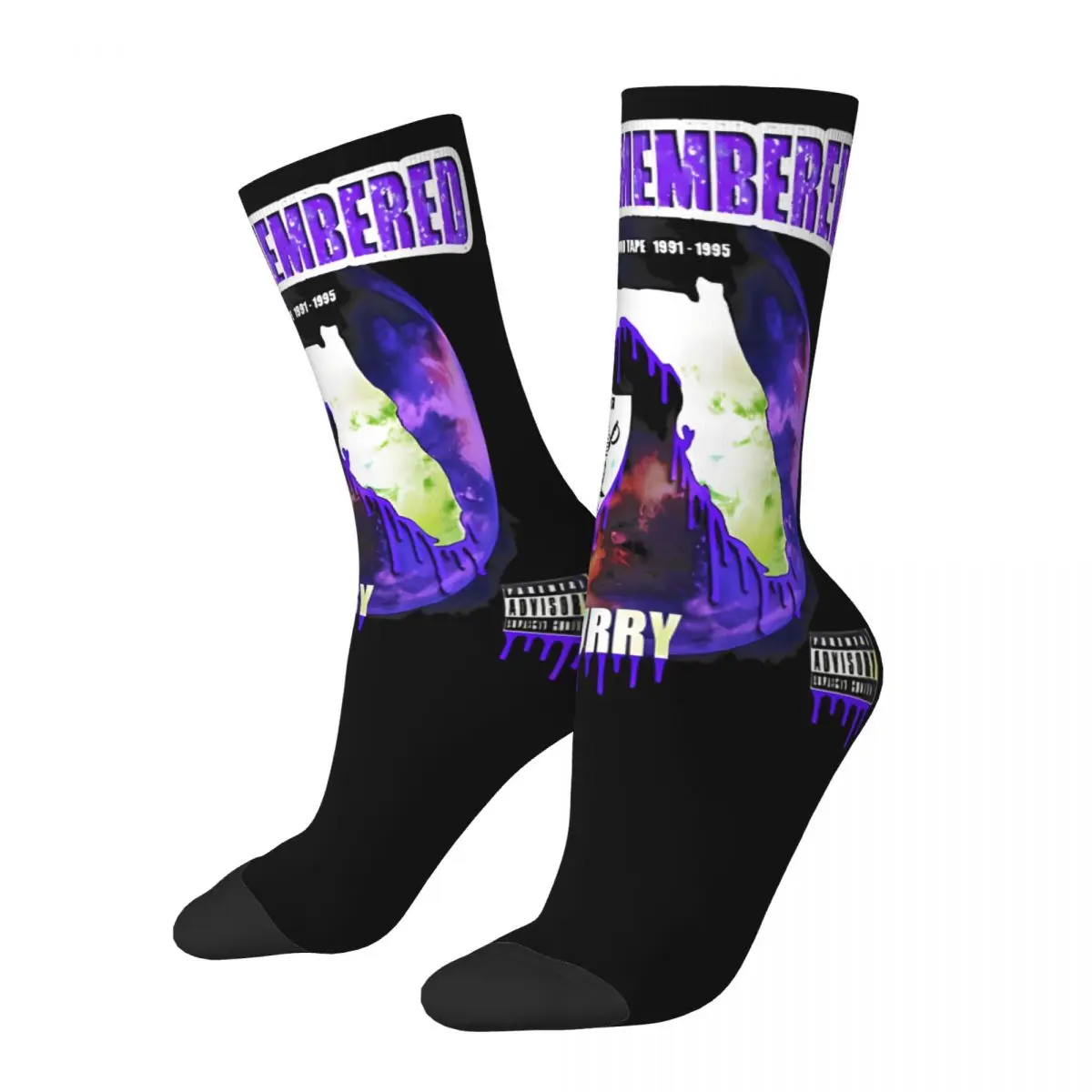 Hip Hop Retro Super Crazy Men's compression Socks Unisex Denzel Curry Harajuku Seamless Printed Funny Novelty Happy Crew Sock