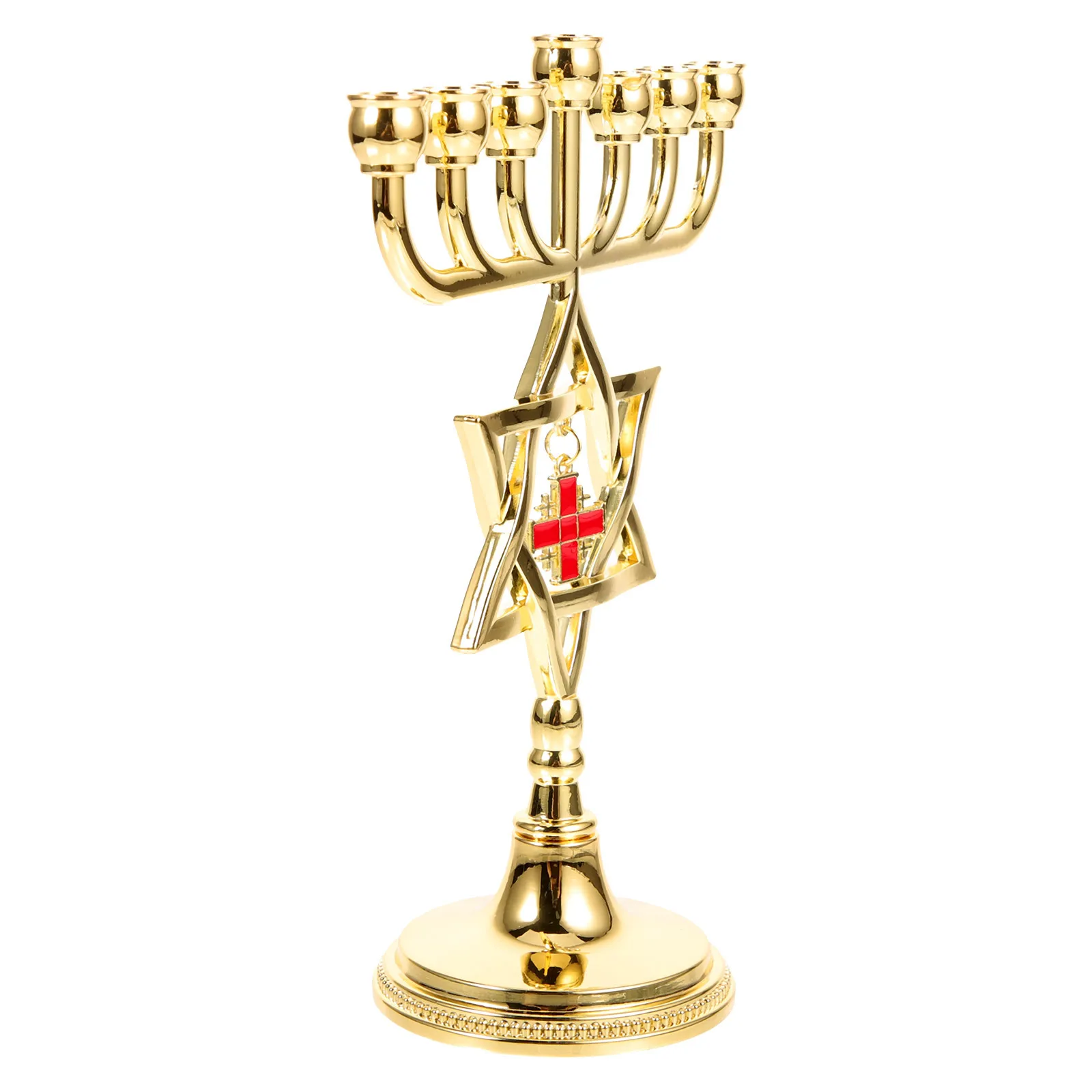 

7 Head Menorahs for Chanukah Metal Holder Vintage Candelabrum Decorative Candlestick Ornaments Home Dining Table Office