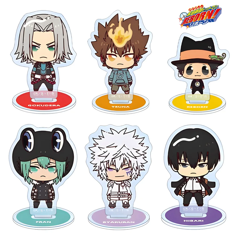 Katekyo hitman reborn! Hayato Gokudera Takeshi Yamamoto Superbi Squalo Belphegor Byakuran chibi Acrylic stand keychain Toy gift
