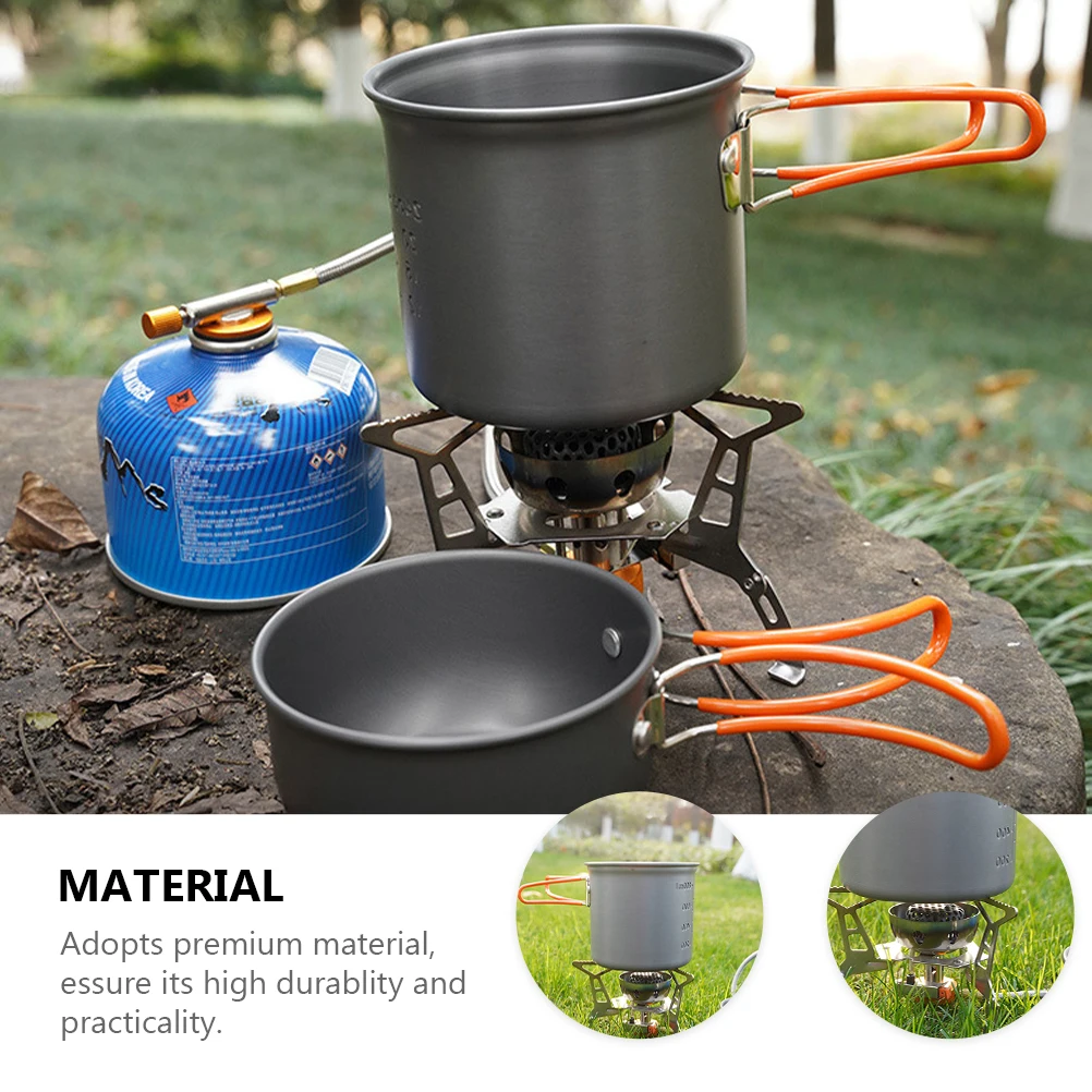 

Outdoor Portable Pot Camping Cookware Collapsible Aluminum Alloy Cooking Equipment