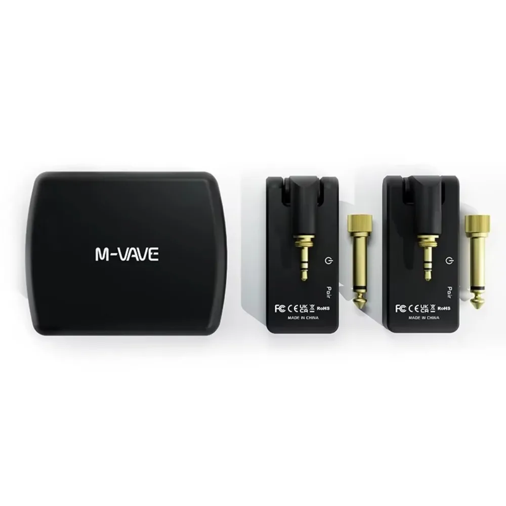 M-vave WP-8 Wireless Guitar System 2.4G Guitar Transmitter Receiver 2 in 1 Plug 4 Channels Guitar Wireless with Rechargeable Box