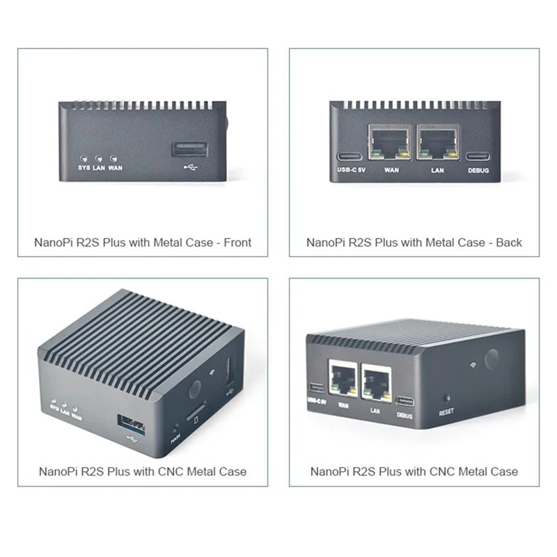 

Superb Nanopi R2S Plus Rockchip RK3328 Mini Router Dual Gigabit Port 1GB RAM 32GB EMMC