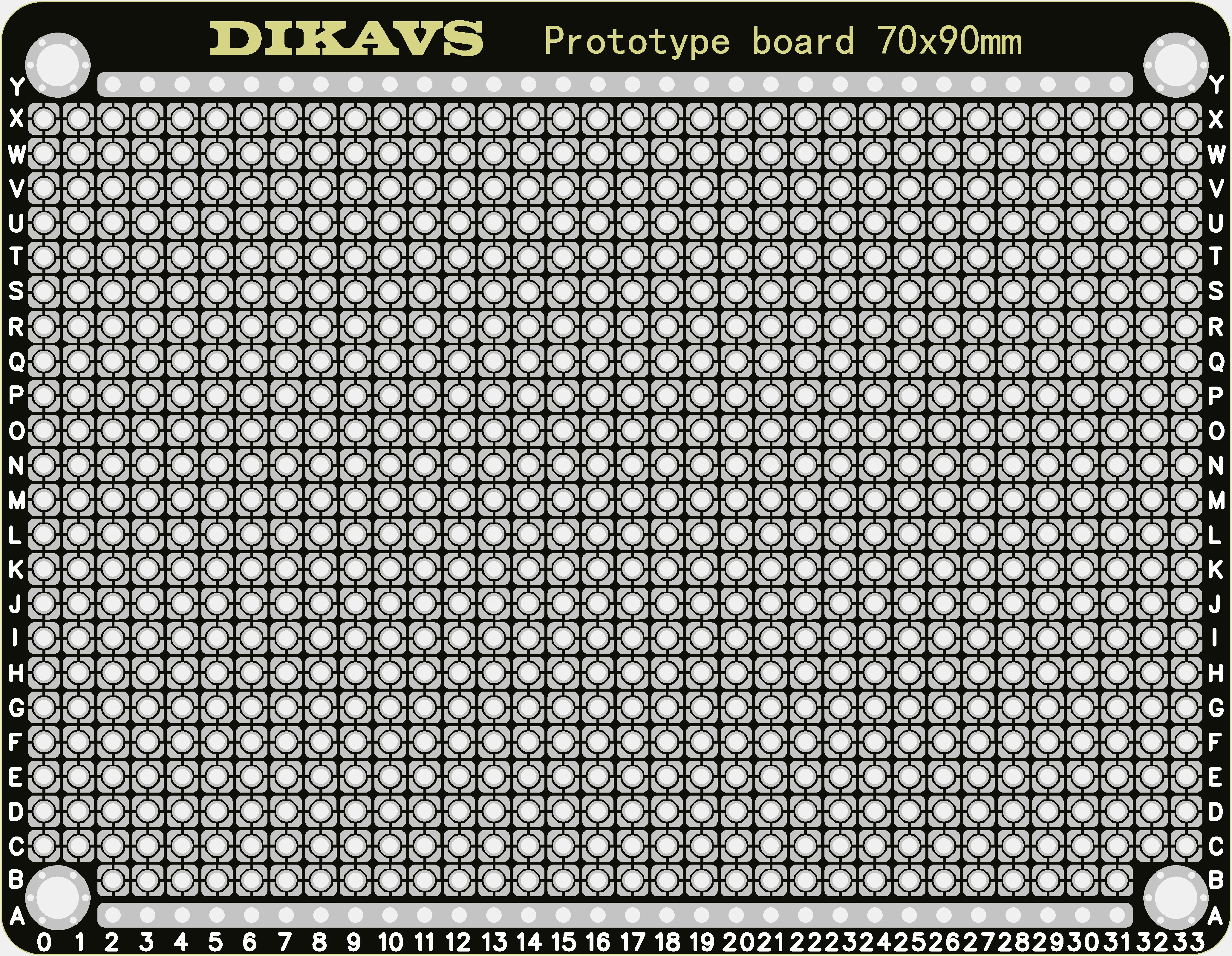 1pc 70X90mm Size Unique Solder Pad, Compatible Smd ,PCB Board Circuit Boards Soldering Board Prototype for Arduino DIY Project