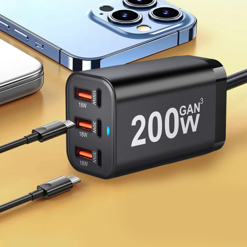 

Зарядное устройство USB Type-C на 6 портов, 200 Вт