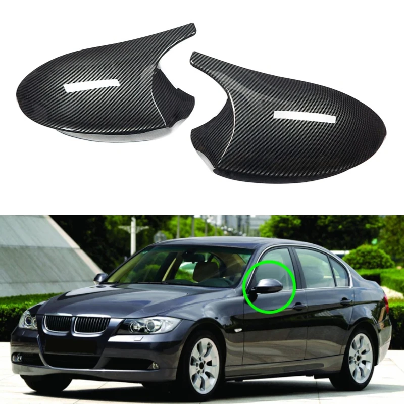 

Car Door Side Mirror Shells Carbon Fiber Look Rearview Mirror Cap Exterior Parts For BMW E87 E81 E82 E88 E90 E91 E92 E93 PRE-LCI