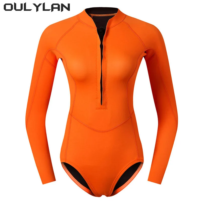 

Oulylan Keep Warm Scuba Water Sport Spearfishing Surfing Diving Suit Bathing Swimwears Women 2MM Neoprene Snorkeling Wetsuits