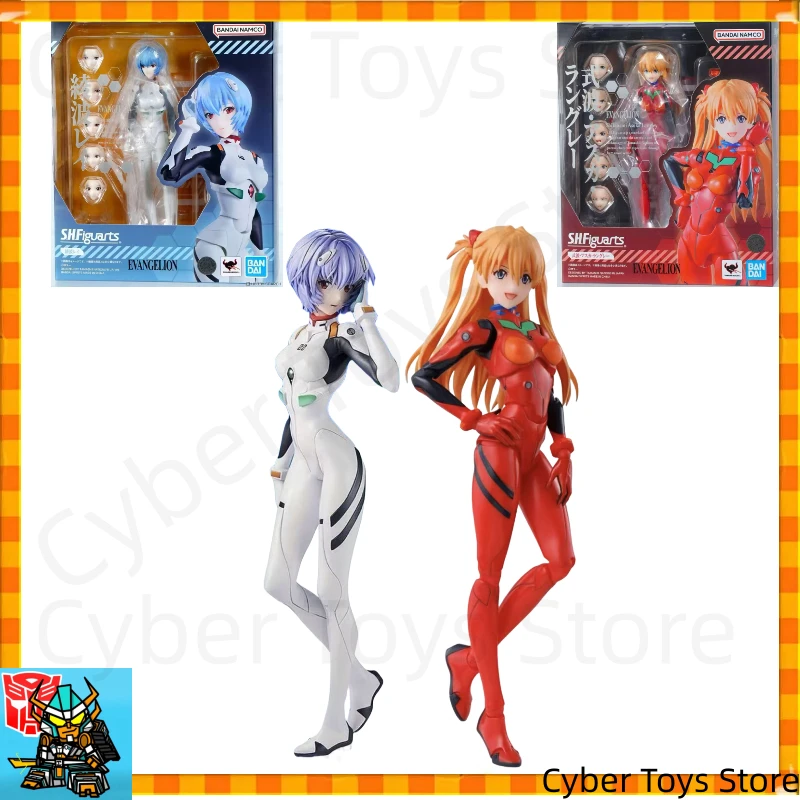 

In Stock BANDAI Original Box S.H.Figuarts Soryu Asuka Langrey Rei Ayanami SHF Action Figure Model Gift forKid Foam Box Packaging