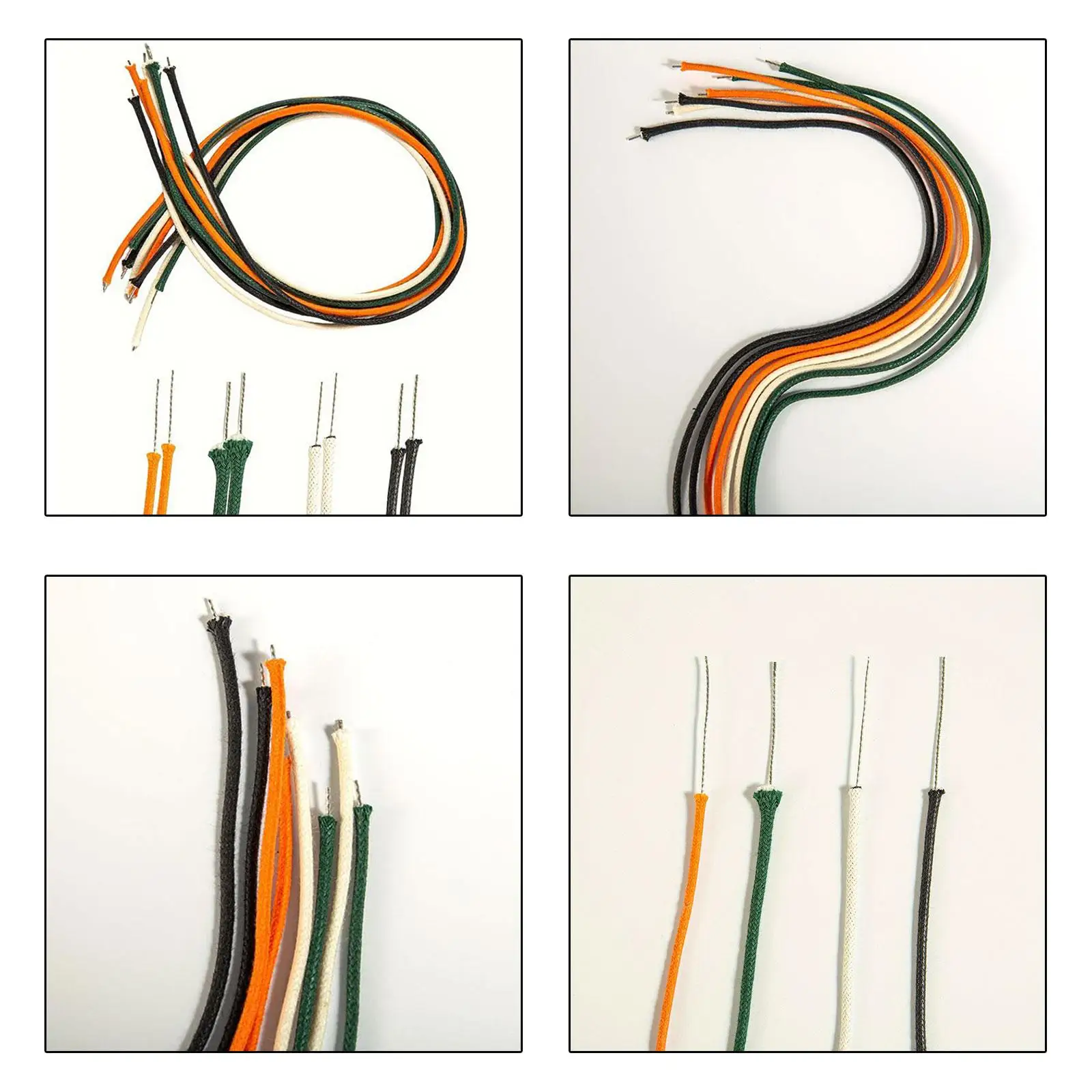 

High Performance Electric Guitar Bass Cable Flexible Vintage Pushback Wire Kit for Instrument Connection and Upgrade