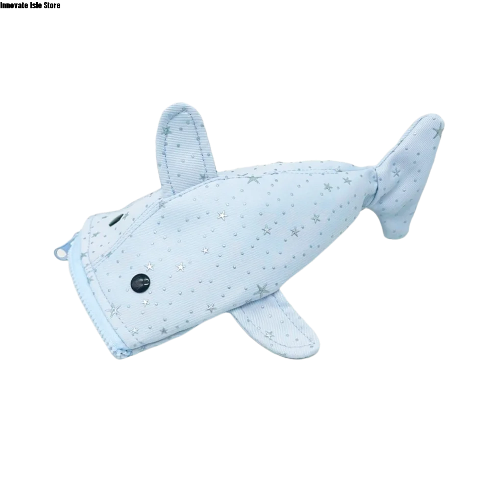Large Capacity Shark Pencil Case Kawaii Lightweight Animal Stationery Pouch High Appearance Level Novelty Pencil Holder