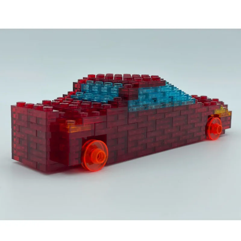 Juego de bloques de construcción modelo empalme de coche transparente para niños, juguete educativo inspirado en MOC-162882, rompecabezas DIY, regalo de cumpleaños y Navidad, 447 piezas