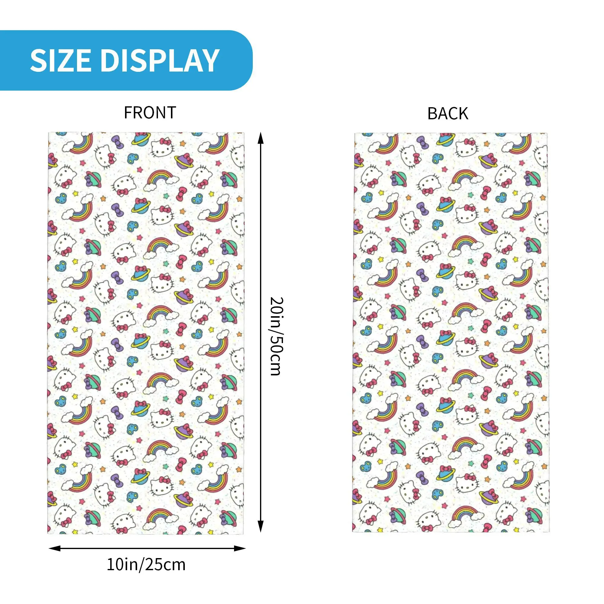 هالو كيتي الكرتون نمط باندانا غطاء الرقبة قناع مطبوع وشاح دافئ ركوب الدراجات وشاح ركوب الدراجات للرجال النساء الكبار تنفس #6
