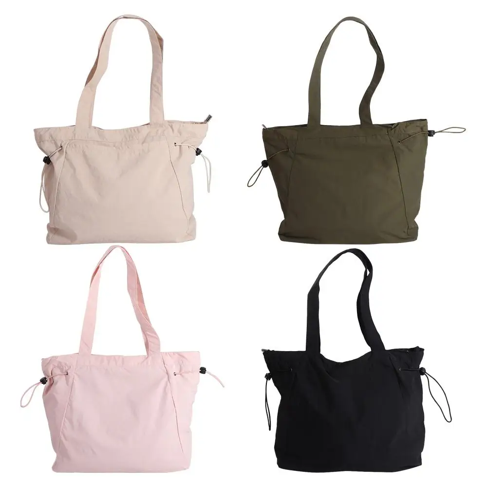 Cute Korean Style Drawstring Tote Bag Handbag Yoga Bag Nylon Shoulder Bag Shopping Bag Leisure Office Worker