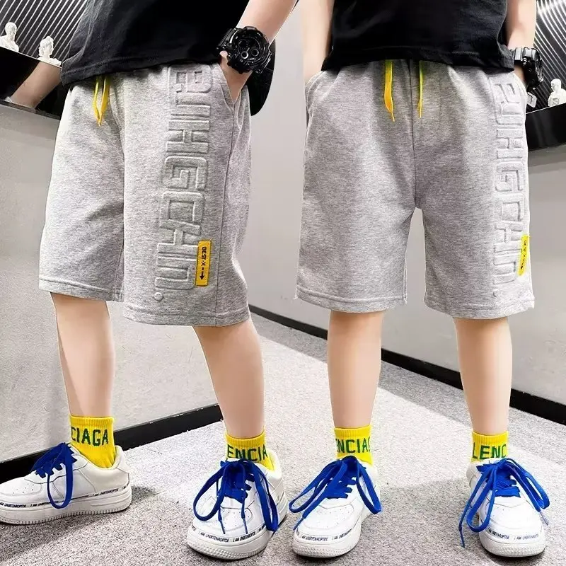 

Boys Shorts Summer Short Sport Casual Versatile Cotton Sweatpants Boys Knee Length Pants 4-15Y Teenage Kids Clothes Trousers