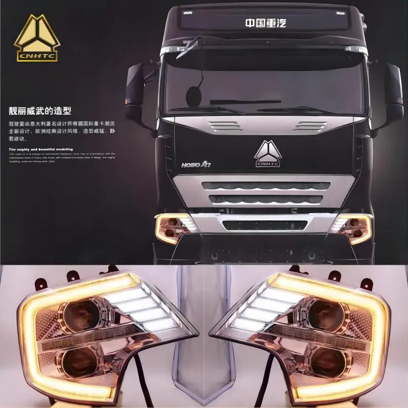 

Original HOWO A7 Truck LED Headlight WG9925720001 WG9925720002 LED Front Lamp LED Head Lamp For HOWO Parts