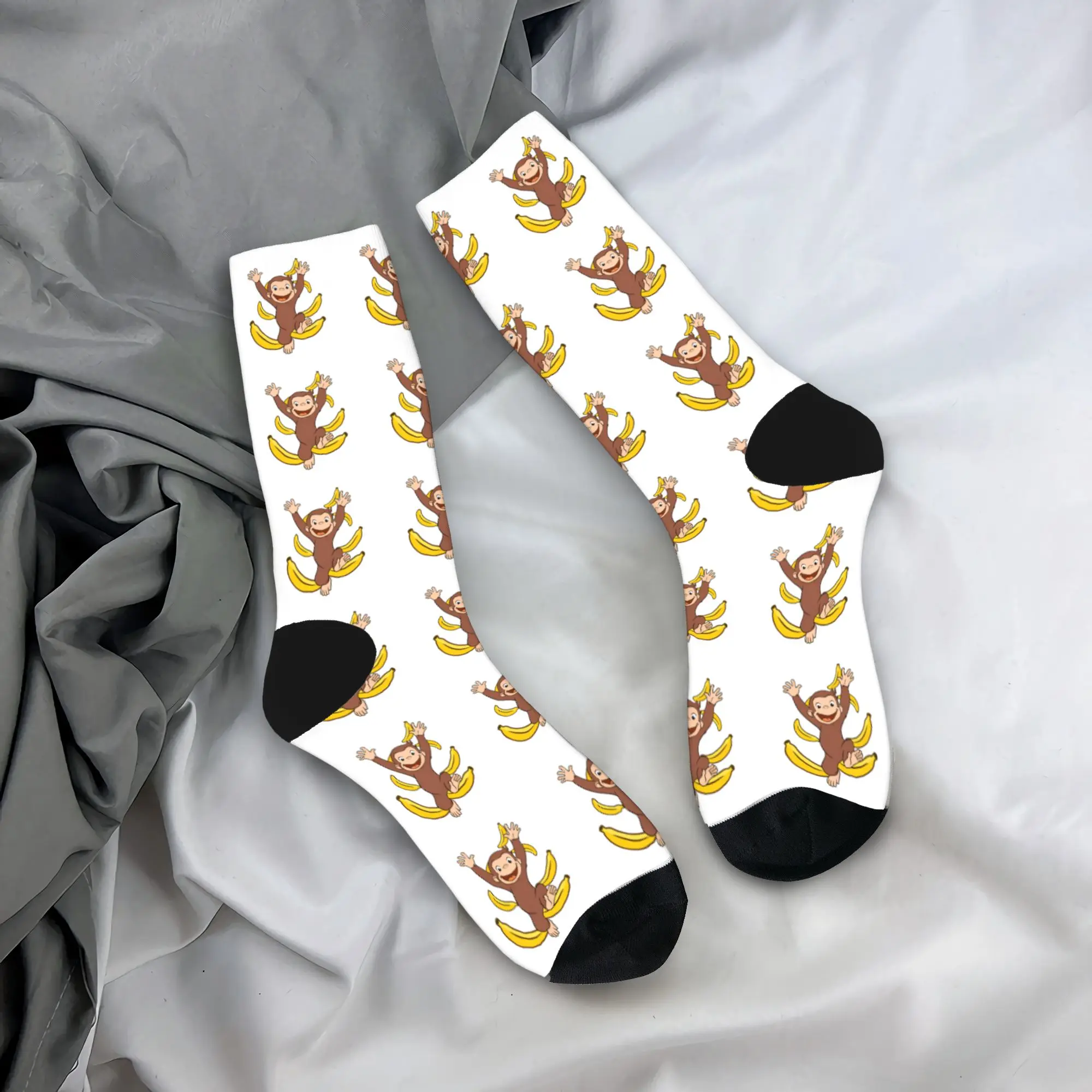 

Women Men Socks Cartoon Monkey C-Curiouss Georges Stockings Winter Elegant Warm Soft Socks Graphic Sports Anti Sweat Socks