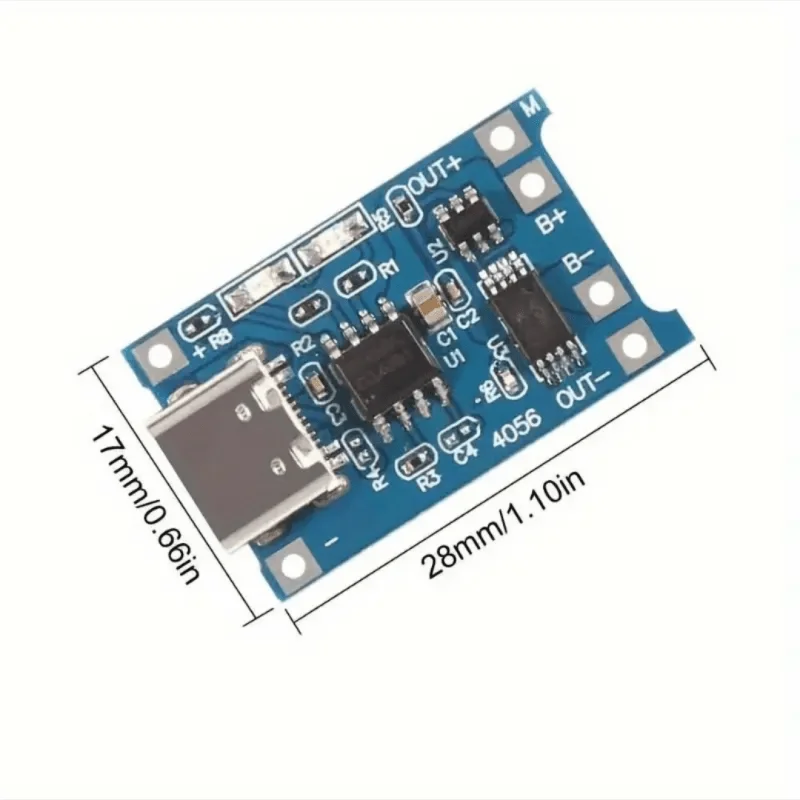 10pcs 5V1A 18650 Lithium Battery Charging Board TP4056 Type-c Micro USB Charge Module With Protect