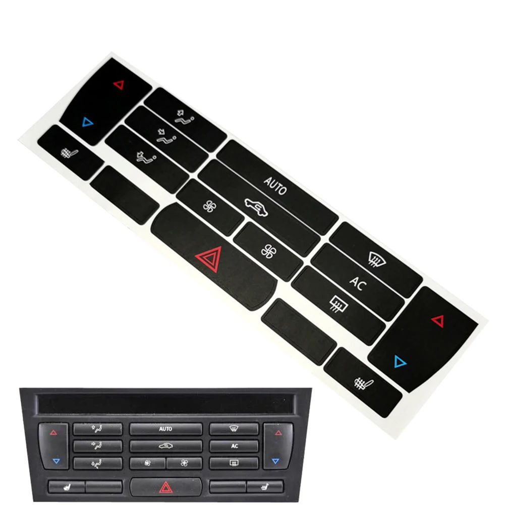 Car Button Repair Decal Sticker For SAAB 9-3 2003-2007 Air Conditioning Control Button Repair Sticker Car Accessories