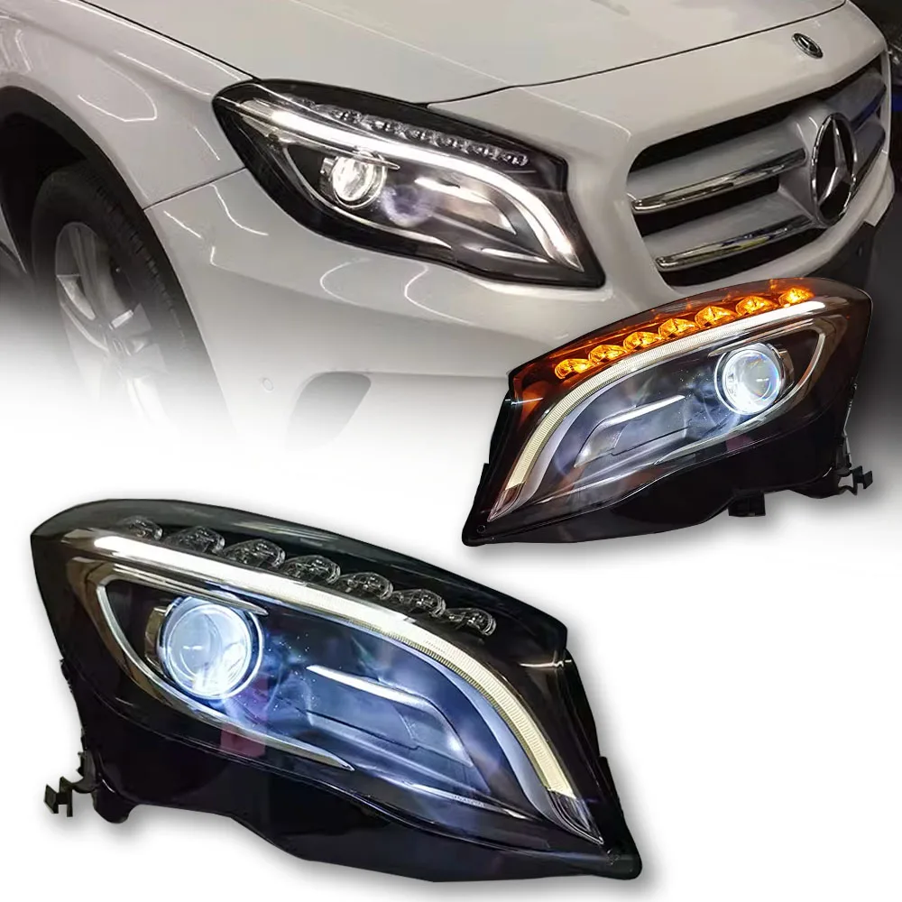 Car Head Lights For Benz GLA X156 2015-2017 LED Car Lamps Turn Signals Daytime Running Lights Car Accessories