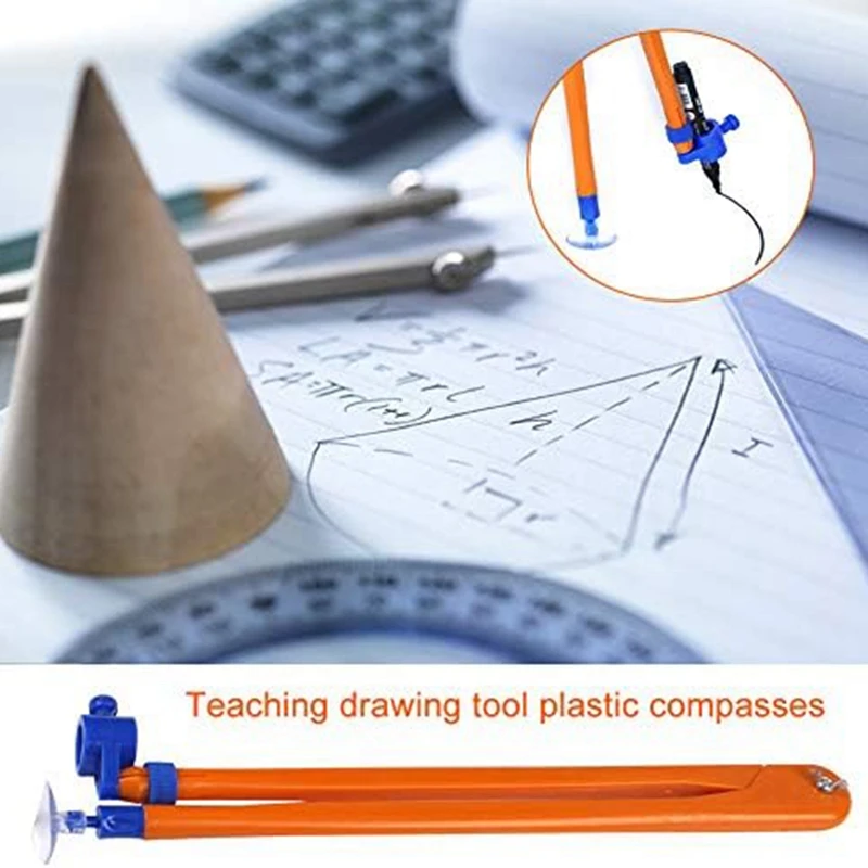 4 Pcs Compass Drawing Math Geometry Tool Stationery Supplies For Drafting, Drawing, Math
