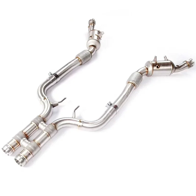  Head Section High flow Pipes Exhaust Pipes branch downpipe Exhaust Pipe with catalyst For Mercedes Benz S63C/S63 COUPE C217 