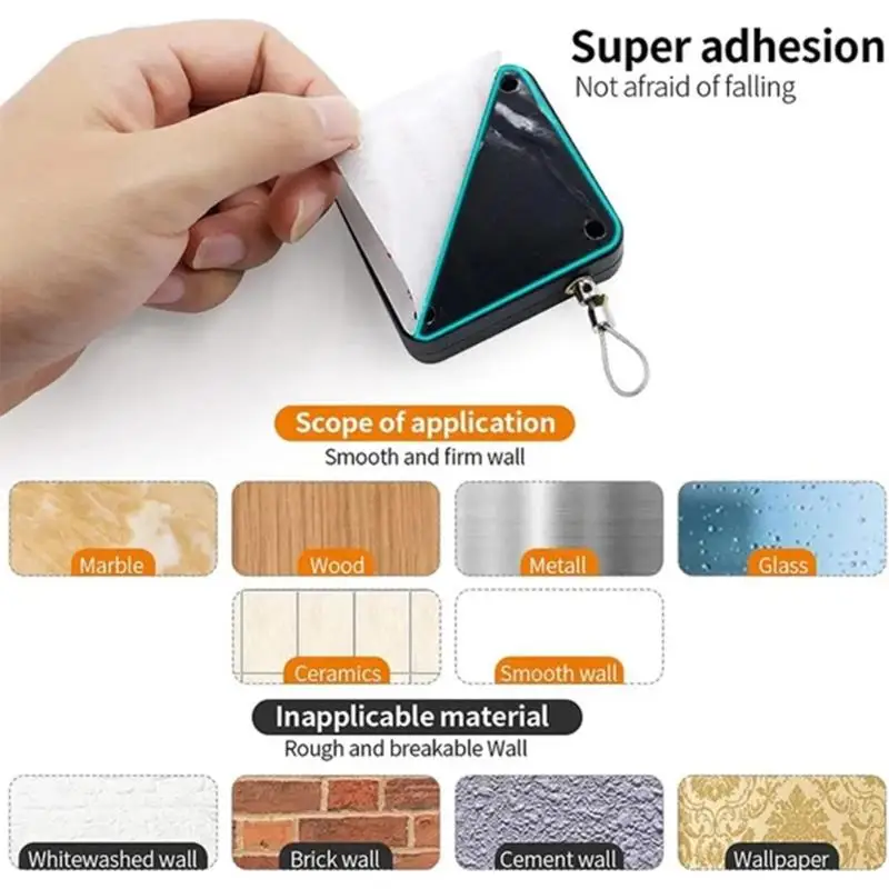 Automatic Door Closer No Punching Adjustable Pull Cord Surface Door Stop Bracket for Airbnb Rental Property Renovation Use