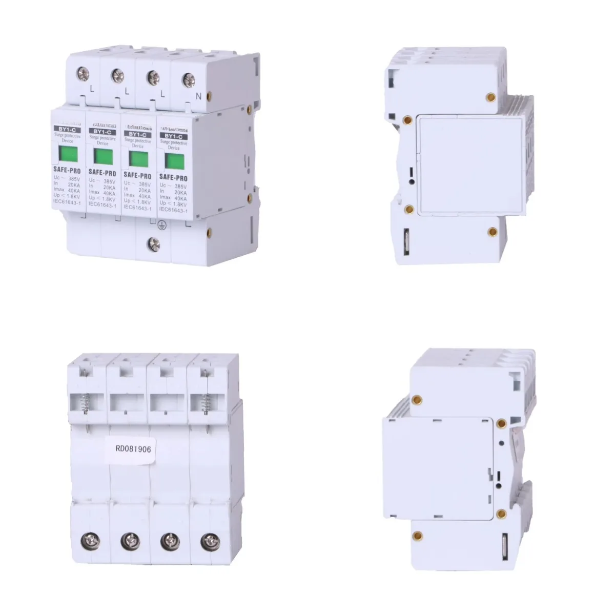 4P 1200V DC Solar SPD Surge Protector Electrical Safety Surge Protection Device BY1-C