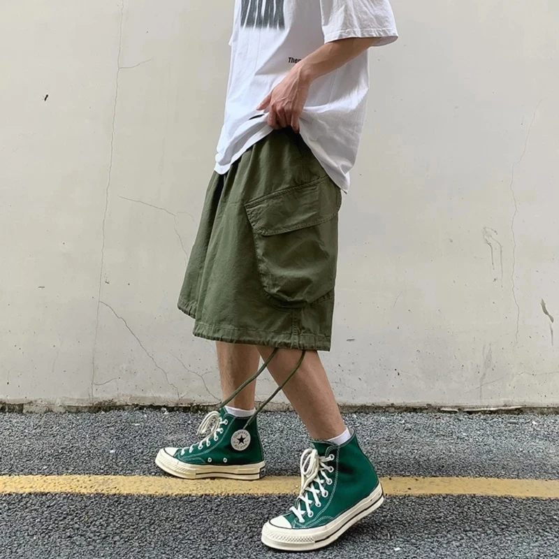 Wide Leg Shorts Men Short Oversize Vintage Men\'s Shorts for Summer Clothing Mens Sports Bermuda Running Workout Cargo Pants